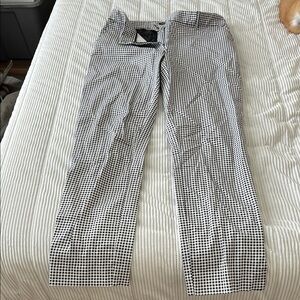 Black and White Plaid Trousers